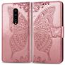 Mobigear Butterfly OnePlus 7 Pro Hülle Klapphülle Geldbörse - Roségold