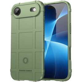 Mobigear Rugged Shield iPhone Air Hülle Flexibles TPU Backcover Stoßfest - Grün