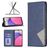 Mobigear Rhombus Slim Samsung Galaxy A33 Hülle Klapphülle - Blau