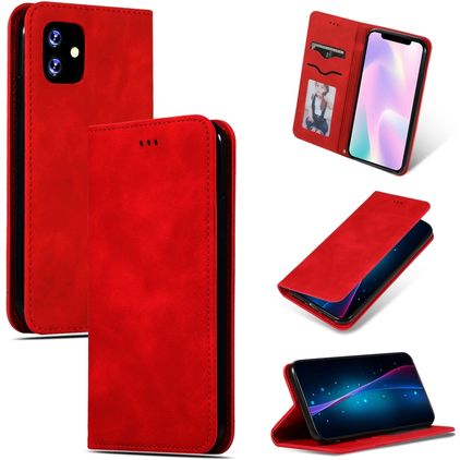 Mobigear Retro Slim iPhone 11 Klapphülle - Rot