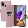 Mobiparts Saffiano Wallet Samsung Galaxy A21s Hülle Klapphülle Geldbörse - Pink