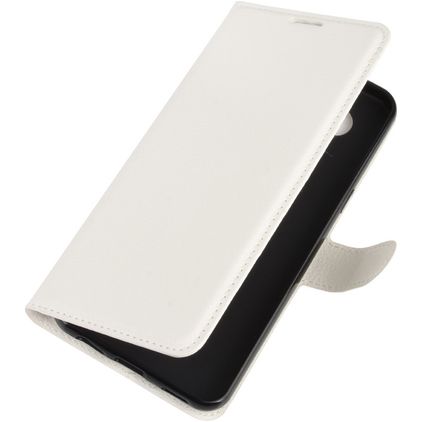 Mobigear Classic LG K51s Hülle Klapphülle Geldbörse - Weiß