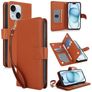 Mobigear Wallet iPhone 15 Plus Hülle Klapphülle Geldbörse - Braun