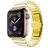 Mobigear Madrid Edelstahl Apple Watch Armband Faltschließe - 49/46/45/44 mm - Gold