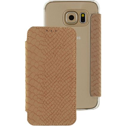 Mobilize Slim Booklet Samsung Galaxy S6 Hülle Klapphülle - Snake Creamy Rose