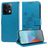 Mobigear Flowers POCO X6 Hülle Klapphülle Geldbörse - Blau