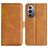 Mobigear Slim Magnet Motorola Edge X30 Hülle Klapphülle Geldbörse - Cognac