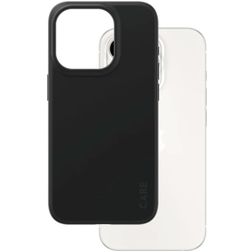CARE by PanzerGlass Fashionable iPhone 15 Pro Silikon Hülle Backcover - Schwarz