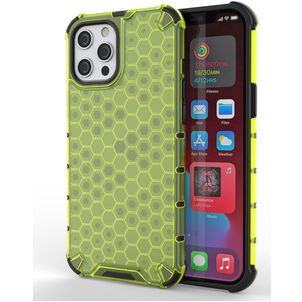 Mobigear Honeycomb iPhone 13 Pro Max Hülle Hardcase Backcover Stoßfest - Grün