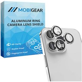 Mobigear Single iPhone 14 Pro Max Panzerglas Gehärtetes Glas Kameralinsen Schutz - Hüllenfreundlich - Silber