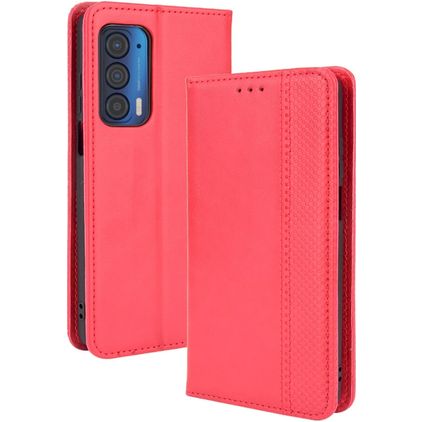 Mobigear Sensation Motorola Edge (2021) Hülle Klapphülle Geldbörse - Rot