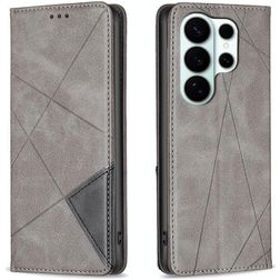 Mobigear Rhombus Slim Samsung Galaxy S26 Ultra Hülle Klapphülle - Grau