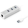 Macally 3-Port USB-A auf Ethernet / USB-A Hub - Weiß