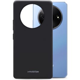 Mobilize Rubber Gelly Xiaomi Redmi A3 Hülle Flexibles TPU Backcover - Matt Black