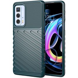 Mobigear Groove Motorola Edge 20 Hülle Flexibles TPU Backcover - Grün