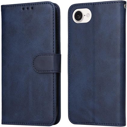 Mobigear Wallet iPhone 16e Hülle Klapphülle Geldbörse - Blau
