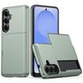 Mobigear Card Samsung Galaxy S26 Plus Hülle Hardcase Backcover Stoßfest mit Kartenhalter - Dunkelgrün