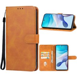 Mobigear Wallet Motorola Moto G53 5G Hülle Klapphülle Geldbörse - Cognac