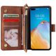 Mobigear Zipper Huawei P40 Hülle Klapphülle Geldbörse - Braun