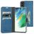 Mobiparts Classic Wallet Samsung Galaxy S21 FE Hülle Klapphülle Geldbörse - Steel Blue
