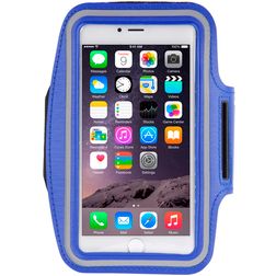 Mobigear Handyhalterung Joggen iPhone 8 Plus Sporthülle Neopren Sportarmband - Dunkelblau