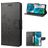 Mobigear Flowers Motorola Moto G82 Hülle Klapphülle Geldbörse - Schwarz