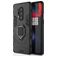 Mobigear Armor Ring OnePlus 8 Pro Hülle Hardcase Backcover Stoßfest mit Ringhalter - Schwarz