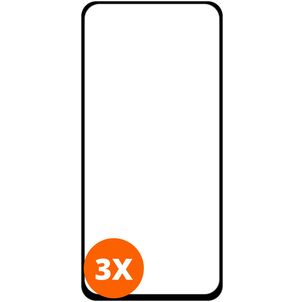 Mobigear Premium Motorola One Hyper Panzerglas Gehärtetes Glas Displayschutz - Hüllenfreundlich - Schwarz (3er Pack)