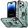 Mobigear Armor Ring iPhone 14 Pro Max Hülle Hardcase Backcover Stoßfest mit Ringhalter - Grün