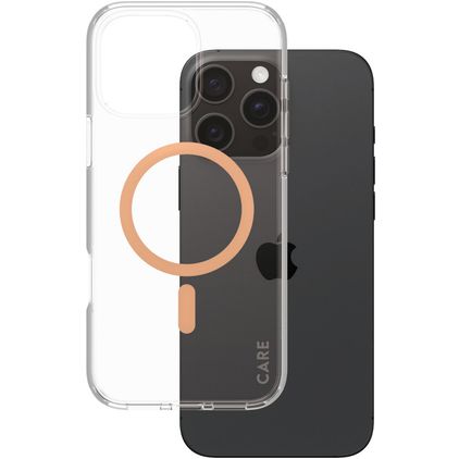 CARE by PanzerGlass Flagship iPhone 16 Pro Max MagSafe Hülle Hardcase Backcover - Peachy