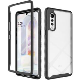 Mobigear Two-Layer LG Velvet Hülle Hardcase Backcover Stoßfest - Schwarz