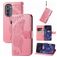 Mobigear Butterfly Motorola Edge (2022) Hülle Klapphülle Geldbörse - Pink