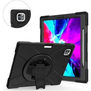 Mobigear SureGrip XGuard iPad Air 13 Zoll (2025) Hülle Kunststoff,Silikon Backcover + Stifthalter + Schulterträger + Ständer - Schwarz