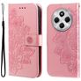 Mobigear Flowers Xiaomi Redmi 14C Hülle Klapphülle Geldbörse - Roségold