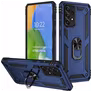Mobigear Armor Ring Samsung Galaxy A73 Hülle Hardcase Backcover Stoßfest mit Ringhalter - Blau