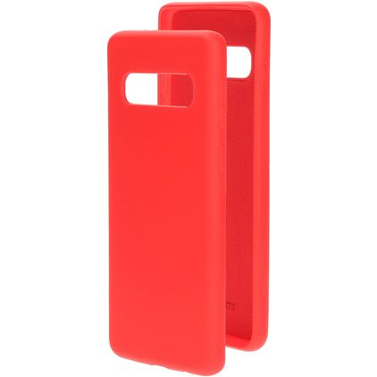 Mobiparts Samsung Galaxy S10 Silikon Backcover - Scarlet Red
