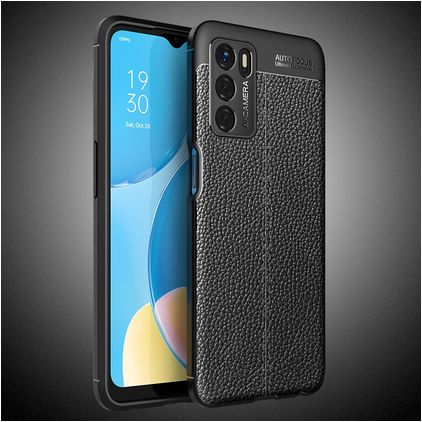 Mobigear Luxury OPPO A54s Hülle Flexibles TPU Backcover - Schwarz