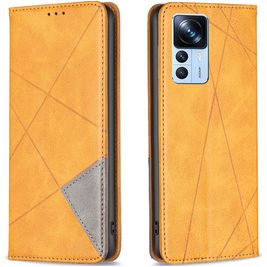 Mobigear Rhombus Slim Xiaomi 12T Hülle Klapphülle - Cognac Mobigear Rhombus Slim Xiaomi 12T Hülle Klapphülle - Cognac