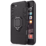 Mobigear Armor Ring iPhone SE (2022) Hülle Hardcase Backcover Stoßfest mit Ringhalter - Schwarz