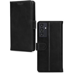 Mobilize Wallet Samsung Galaxy A25 Hülle Echtes Leder Klapphülle Geldbörse - Schwarz