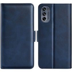 Mobigear Slim Magnet Motorola Moto G62 Hülle Klapphülle Geldbörse - Blau
