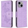 Mobigear Butterfly iPhone 15 Plus Hülle Klapphülle Geldbörse - Lila