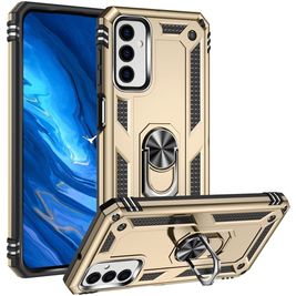 Mobigear Armor Ring Samsung Galaxy M23 Hülle Hardcase Backcover Stoßfest mit Ringhalter - Gold