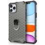Mobigear Honeycomb Ring iPhone 12 Pro Max Hardcase Backcover Shockproof mit Ringhalter - Grau