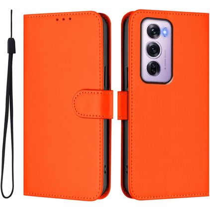 Mobigear Urban Wallet OPPO Reno 12 Pro Hülle Klapphülle Geldbörse - Orange