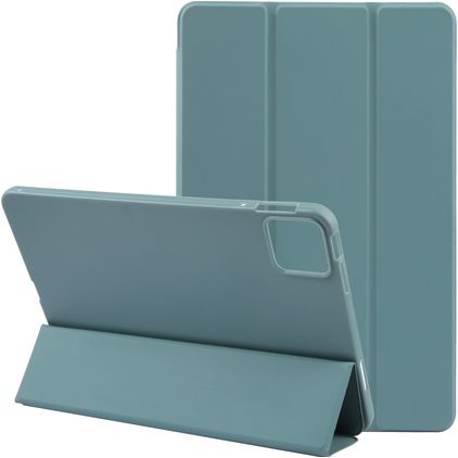 Mobigear Tri-Fold Gel iPad Air 11 Zoll (2026) Hülle TPU,Kunstleder Klapphülle - Grün