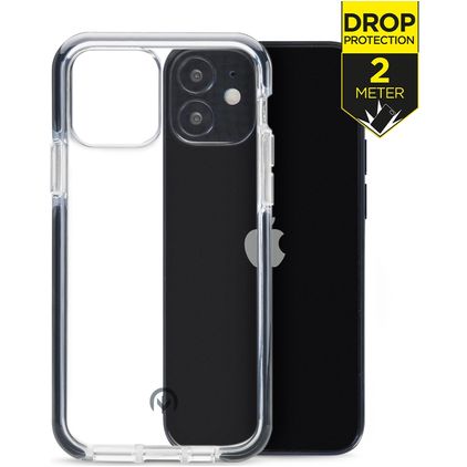 Mobilize Shatterproof iPhone 12 Mini Hülle Hardcase Backcover Stoßfest - Transparent / Schwarz
