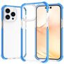 Mobigear Full Bumper iPhone 14 Pro Hülle Hardcase Backcover Stoßfest - Transparent / Blau