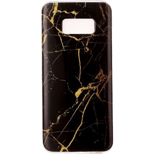Mobigear Marble Samsung Galaxy S8 Hülle Flexibles TPU Backcover - Schwarz