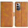 Mobigear Slim Magnet Motorola Edge X30 Hülle Klapphülle Geldbörse - Cognac